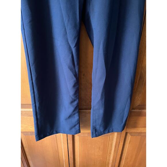 Abercrombie & Fitch Women's Tailored Straight Crossover Waist Pants Navy 32/14R - Picture 3 of 11